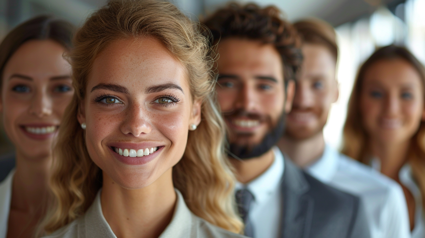 mariaeugenia.delriego_Line_of_smiling_office_employees_formal_129d7145-5ee0-401d-b0c8-234ff800e18f_3